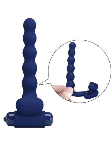 PRETTY LOVE AJMAL ANILLO VIBRADOR CON PLUG AZUL