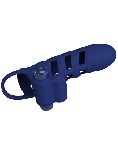 PRETTY LOVE ALTAF ANILLO VIBRADOR CON FUNDA DE SILICONA AZUL