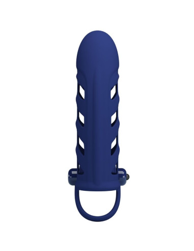 PRETTY LOVE ALTAF ANILLO VIBRADOR CON FUNDA DE SILICONA AZUL
