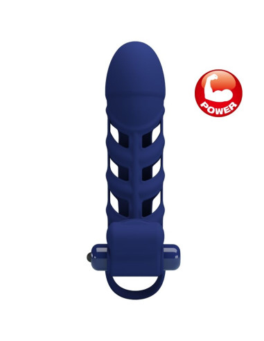 PRETTY LOVE ALTAF ANILLO VIBRADOR CON FUNDA DE SILICONA AZUL