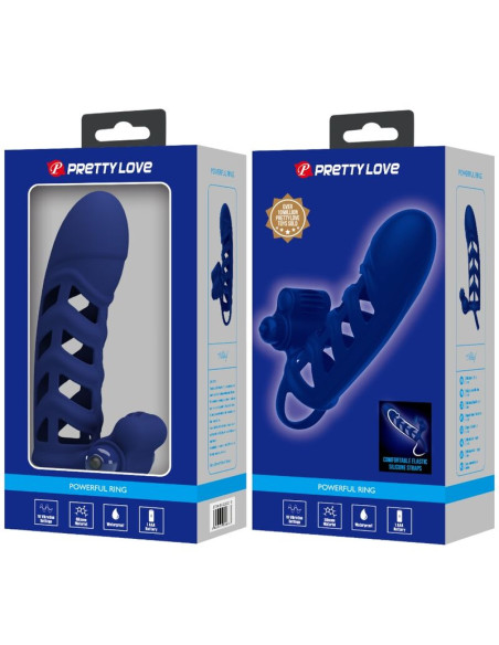 PRETTY LOVE ALTAF ANILLO VIBRADOR CON FUNDA DE SILICONA AZUL PRETTY LOVE ALTAF ANILLO VIBRADOR CON FUNDA DE SILICONA AZUL