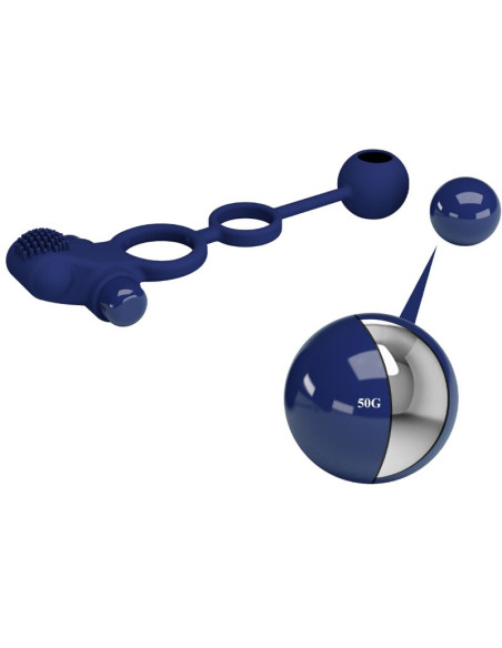 PRETTY LOVE REMINGTON DOBLE ANILLO VIBRADOR CON PLUG AZUL PRETTY LOVE REMINGTON DOBLE ANILLO VIBRADOR CON PLUG AZUL