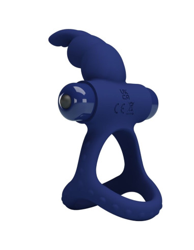 PRETTY LOVE LUCHITO DOBLE ANILLO VIBRADOR RABBIT AZUL