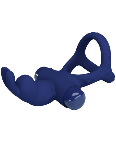 PRETTY LOVE LUCHITO DOBLE ANILLO VIBRADOR RABBIT AZUL