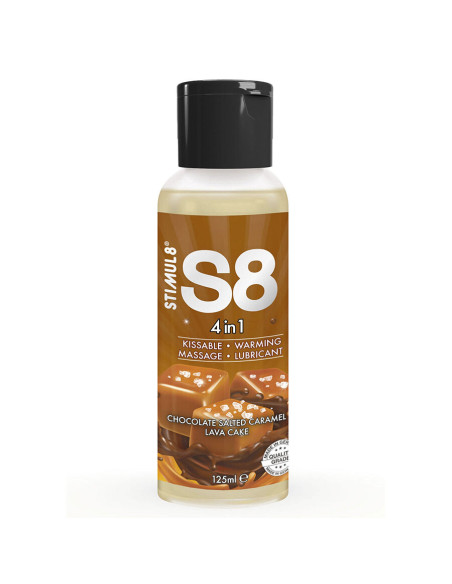 STIMUL8 S8 4 EN 1 LUBRICANTE POSTRE CHOCOLATE Y CARAMELO SALADO 125 ML