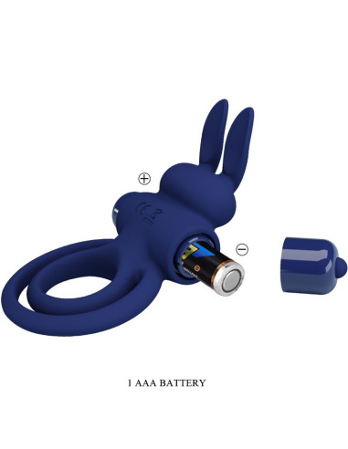 PRETTY LOVE DAREY DOBLE ANILLO VIBRADOR RABBIT AZUL