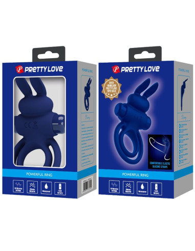 PRETTY LOVE DAREY DOBLE ANILLO VIBRADOR RABBIT AZUL