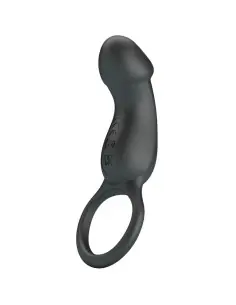 PRETTY LOVE TRAE ANILLO VIBRADOR CON ESTIMULADOR NEGRO