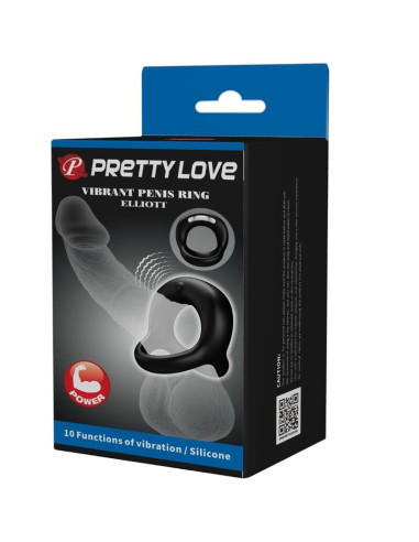 PRETTY LOVE ELLIOTT ANILLO VIBRADOR NEGRO