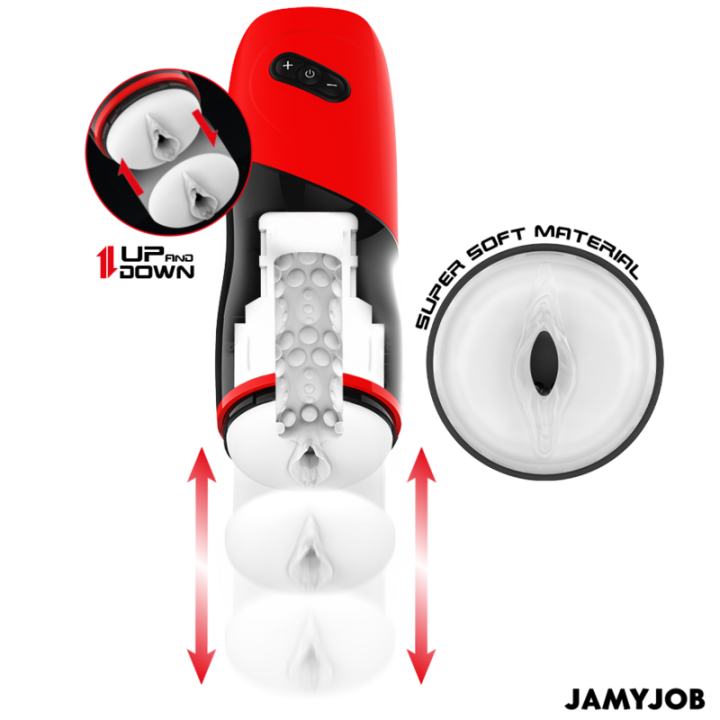 JAMYJOB XPEED MASTURBADOR VAGINA AUTOMATICO 5 MODOS DE EMPUJE Y EFECTO SONIDO