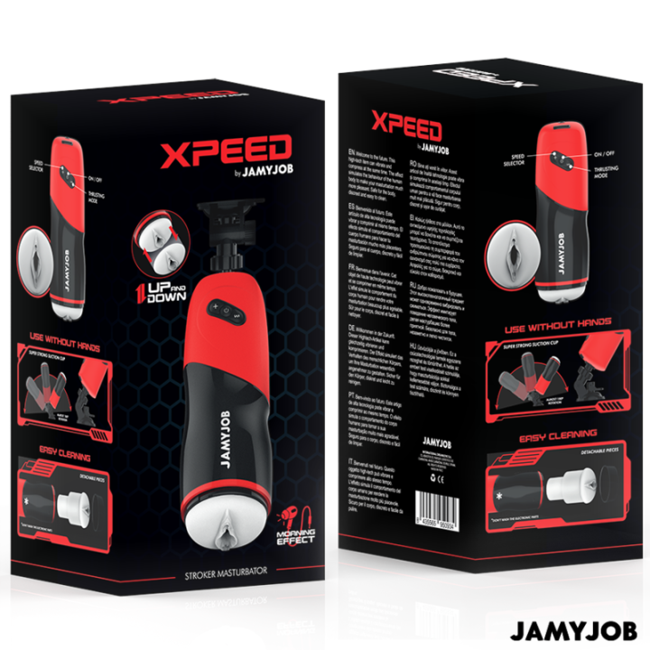 JAMYJOB XPEED MASTURBADOR VAGINA AUTOMATICO 5 MODOS DE EMPUJE Y EFECTO SONIDO