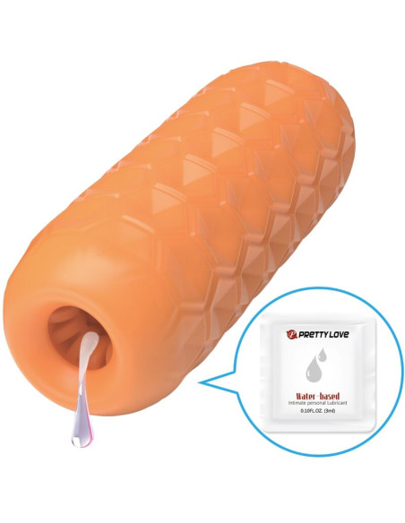 PRETTY LOVE TWIN BALLS MASTURBADOR MASCULINO NARANJA PRETTY LOVE TWIN BALLS MASTURBADOR MASCULINO NARANJA