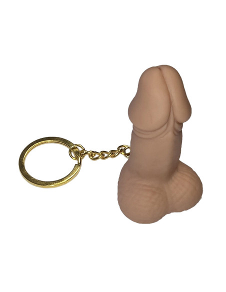 DIABLO PICANTE SILBATO LLAVERO CON FORMA DE PENE COLOR CARNE