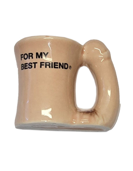DIABLO PICANTE a IMAN TAZA CERAMICA CON ASA DE PENE aFOR MY BEST FRIENDa