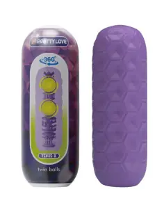 PRETTY LOVE TWIN BALLS MASTURBADOR MASCULINO MORADO