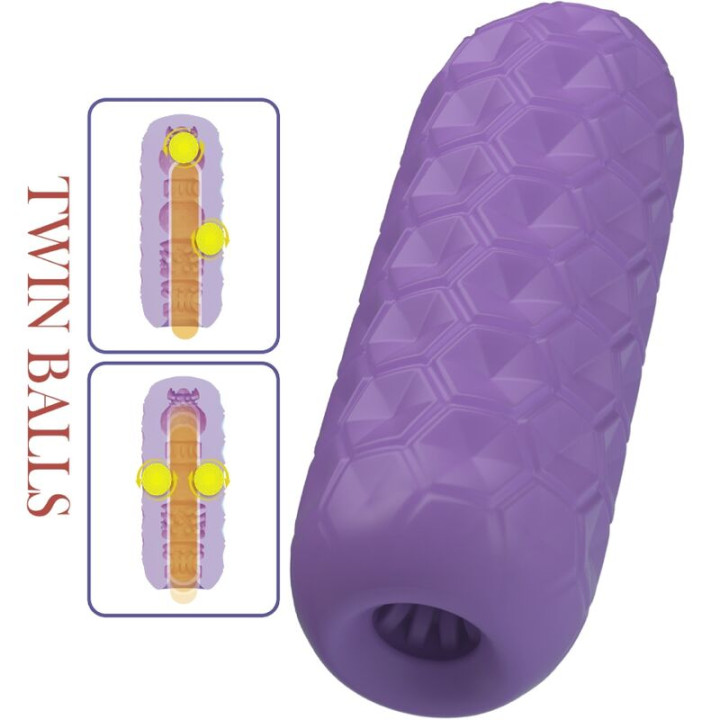 PRETTY LOVE TWIN BALLS MASTURBADOR MASCULINO MORADO
