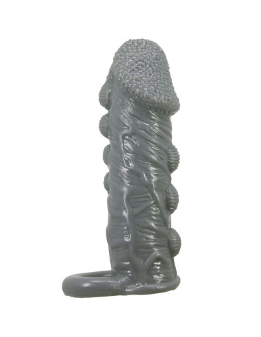 PRETTY LOVE FUNDA REALISTICA ALARGADORA Y RETARDANTE PARA PENE GRIS
