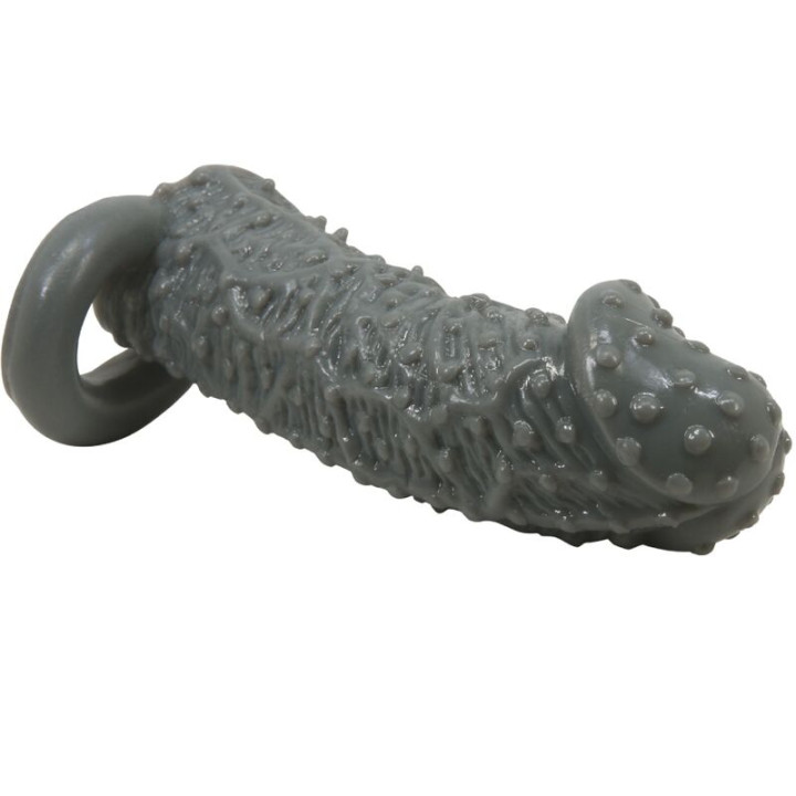 PRETTY LOVE FUNDA REALISTICA ALARGADORA Y RETARDANTE PARA PENE MODELO 2 GRIS