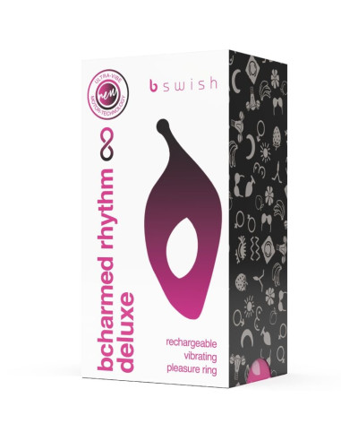 B SWISH BCHARMED RHYTHM INFINITE DELUXE ANILLO PARA PENE 15 VIBRACIONES NEGRO