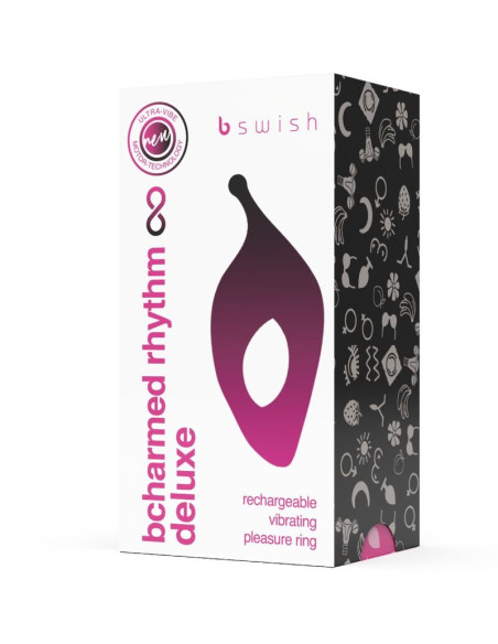 B SWISH BCHARMED RHYTHM INFINITE DELUXE ANILLO PARA PENE 15 VIBRACIONES NEGRO B SWISH BCHARMED RHYTHM INFINITE DELUXE ANILLO PARA PENE 15 VIBRACIONES NEGRO