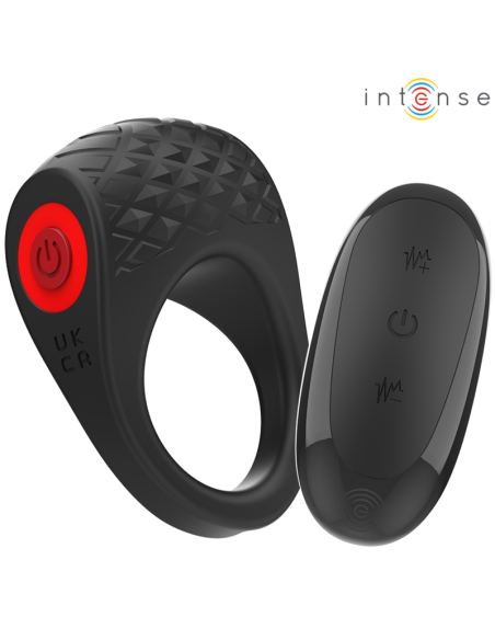 INTENSE CLOVER ANILLO VIBRADOR PENE 10 VIBRACIONES NEGRO