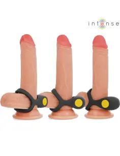 INTENSE ALEX ANILLO DOBLE VIBRADOR PENE 10 VIBRACIONES NEGRO 2
