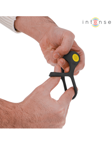 INTENSE ALEX ANILLO DOBLE VIBRADOR PENE 10 VIBRACIONES NEGRO