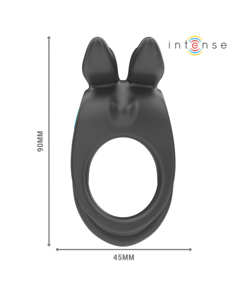 INTENSE SAM ANILLO DOBLE VIBRADOR PENE 10 VIBRACIONES NEGRO INTENSE SAM ANILLO DOBLE VIBRADOR PENE 10 VIBRACIONES NEGRO