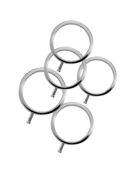 ELECTRASTIM ELECTRARINGS ANILLOS METALICOS PARA EL PENE PACK 5