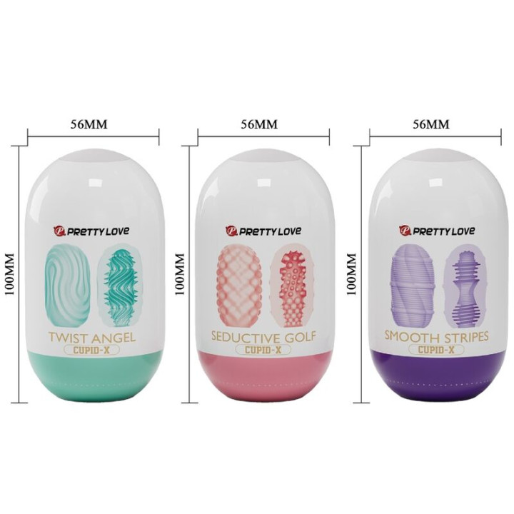 PRETTY LOVE CUPID X 18 MASTURBADORES MASCULINOS DIFERENTES TEXTURAS