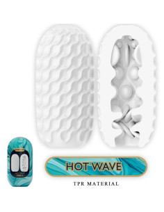 PRETTY LOVE HOT WAVE MASTURBADOR MASCULINO SILICONA BLANCO 2