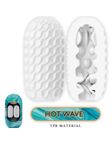 PRETTY LOVE HOT WAVE MASTURBADOR MASCULINO SILICONA BLANCO