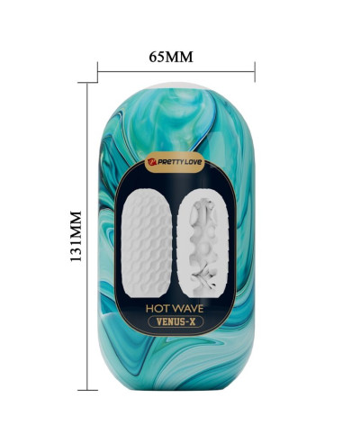 PRETTY LOVE HOT WAVE MASTURBADOR MASCULINO SILICONA BLANCO
