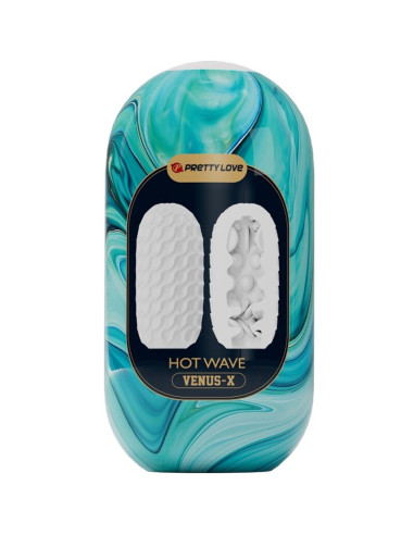 PRETTY LOVE HOT WAVE MASTURBADOR MASCULINO SILICONA BLANCO