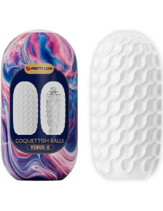 PRETTY LOVE COQUETTISH BALLS MASTURBADOR MASCULINO SILICONA BLANCO
