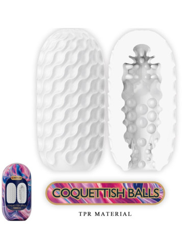PRETTY LOVE COQUETTISH BALLS MASTURBADOR MASCULINO SILICONA BLANCO