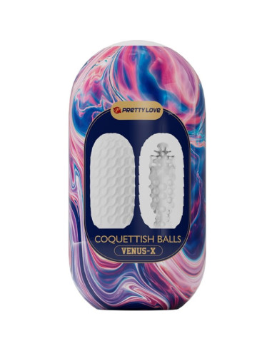 PRETTY LOVE COQUETTISH BALLS MASTURBADOR MASCULINO SILICONA BLANCO