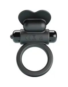 PRETTY LOVE DEBONAIRE ANILLO VIBRADOR CONEJO 10 VIBRACIONES NEGRO
