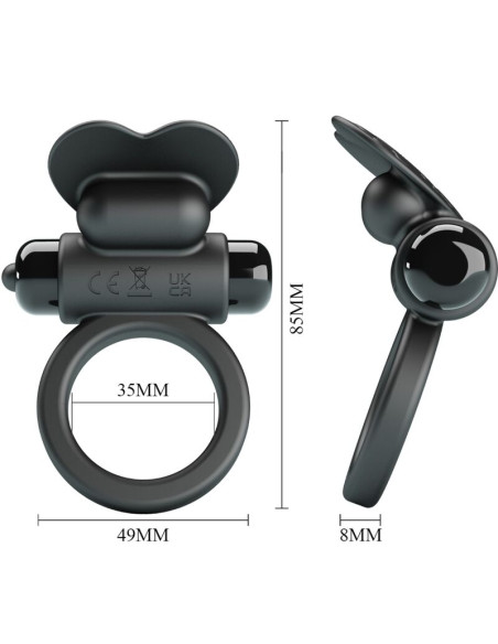PRETTY LOVE DEBONAIRE ANILLO VIBRADOR CONEJO 10 VIBRACIONES NEGRO PRETTY LOVE DEBONAIRE ANILLO VIBRADOR CONEJO 10 VIBRACIONES NEGRO