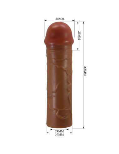 PRETTY LOVE NILE FUNDA PARA PENE CON EXTENSION DE 25 CM MULATO