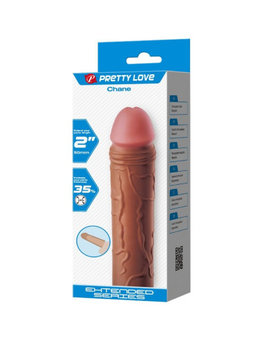 PRETTY LOVE CHANE FUNDA PARA PENE CON EXTENSION DE 5 CM MULATO