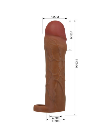 PRETTY LOVE HANI FUNDA PARA PENE CON EXTENSION DE 5 CM MULATO PRETTY LOVE HANI FUNDA PARA PENE CON EXTENSION DE 5 CM MULATO