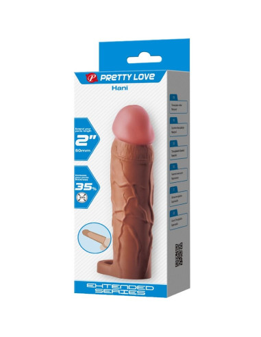 PRETTY LOVE HANI FUNDA PARA PENE CON EXTENSION DE 5 CM MULATO