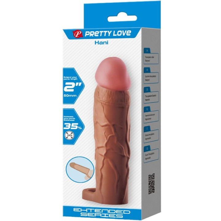 PRETTY LOVE HANI FUNDA PARA PENE CON EXTENSION DE 5 CM MULATO