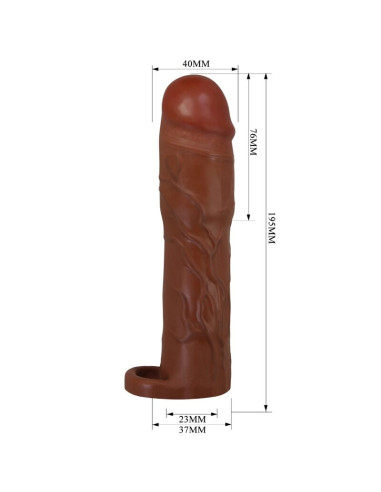 PRETTY LOVE GERD FUNDA PARA PENE CON EXTENSION DE 76 CM MULATO