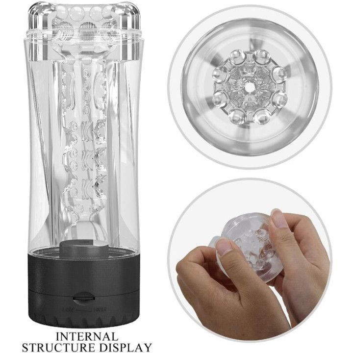 PRETTY LOVE TAMARA MASTURBADOR MASCULINO VIBRADOR MULTIVELOCIDAD NEGRO