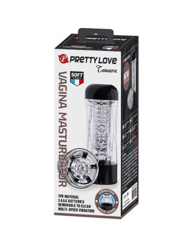 PRETTY LOVE TAMARA MASTURBADOR MASCULINO VIBRADOR MULTIVELOCIDAD NEGRO