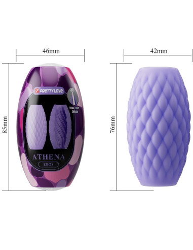 PRETTY LOVE ATHENA EROS MASTURBADOR MASCULINO SILICONA MORADO