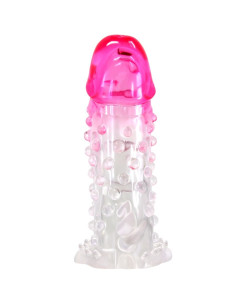 PRETTY LOVE WILFORD FUNDA REALISTICA ALARGADORA CON RELIEVE PARA PENE ROSA