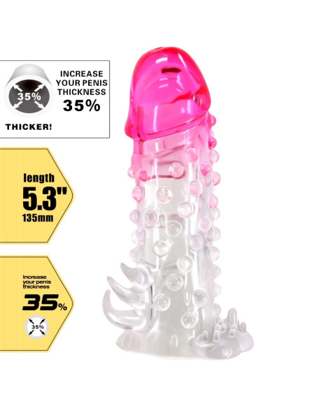 PRETTY LOVE WILFORD FUNDA REALISTICA ALARGADORA CON RELIEVE PARA PENE ROSA PRETTY LOVE WILFORD FUNDA REALISTICA ALARGADORA CON RELIEVE PARA PENE ROSA